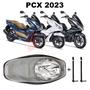 Imagem de Forração Honda Pcx Dlx 2023 Forro Baú Cinza + 2 Antenas