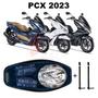 Imagem de Forração Honda Pcx Dlx 2023 Forro Premium Azul + 2 Antenas
