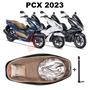 Imagem de Forração Honda Pcx Dlx 2023 Forro Standard Bege + 1 Antena