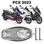 Imagem de Forração Honda Pcx Dlx 2023 Forro Standard Cinza + 2 Antenas