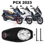 Imagem de Forração Honda Pcx Dlx 2023 Forro Standard Preto + 2 Antenas