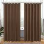 Imagem de Forro de cortina de chuveiro MitoVilla Brown Fabric 180x180cm, pacote com 2