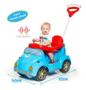Imagem de  Fouks Infantil e Bebê Passeio, Pedal Azul Com Haste - Calesita