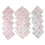 Imagem de Fralda De Pano Bebê kit 5 Peças Estampado Feminino Dengo Sortido Tecido Duplo 65x65cm 100 Algodão Tecido Absorvente Enxoval Cha de bebe Maternidade