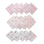 Imagem de Fralda De Pano Bebê kit 5 Peças Estampado Feminino Dengo Sortido Tecido Duplo 65x65cm 100 Algodão Tecido Absorvente Enxoval Cha de bebe Maternidade