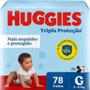 Imagem de Fralda Descartável Huggies Tripla Proteção Hiper - Tamanho G- Com 78 Unidades