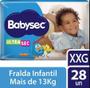 Imagem de Fralda Descartável Infântil Babysec Galinha Pintadinha Ultrasec Mega Tamanho XXG Com 28 Unidades Com Toque Suave