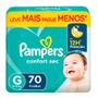 Imagem de Fralda Descartável Pampers Confort Sec Giga G Com 70 Unidades