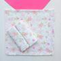 Imagem de Fralda estampada bebe com bainha de tecido 100% algodão camada dupla kit enxoval macia maternidade menina menino presente chá