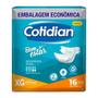 Imagem de Fralda Geriátrica Cotidian Bem Estar Confort Plus Tamanho XG - 4 Pacotes com 16 Unidades Cada