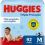 Imagem de Fralda Huggies Tripla Proteção Hiper - Tamanho M - Com 92 Unidades