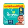 Imagem de Fralda Pampers Confort Sec Com 52 Leve + Pague- Tamanho Xxg Super  Fortebag Especial