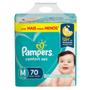 Imagem de Fralda Pampers Confort Sec Tamanho M 70 Unidades Descartáveis