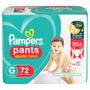 Imagem de Fralda Pampers Pants Ajuste Total Tamanho G com 72 Unidades