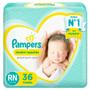 Imagem de Fralda Pampers Recém Nascido Premium Care RN 36 Unidades Descartáveis