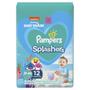 Imagem de Fralda Pampers Splashers Baby Shark Tamanho P/M com 12 Fraldas Descartáveis