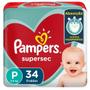 Imagem de Fralda Pampers Supersec Mega P com 34 Unidades