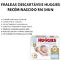 Imagem de Fraldas Descartáveis Huggies Recém Nascido Rn 34un