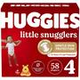 Imagem de Fraldas Huggies Little Snugglers Tamanho 4 (10-16kg) - Pacote com 58 Unidades