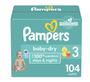 Imagem de Fraldas Pampers Baby Dry Tamanho 3 - Pacote com 104 Unidades