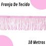 Imagem de Franja De Tecido Rosa Claro - 5Mm Rolo Com 10 Metros - Nybc