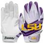 Imagem de Franklin Sports LSU Youth College Football Receiver Luvas - Luvas Receptoras para Crianças - Logotipos da Equipe NCAA e Palma de Silicone - Par S/XS Juvenil