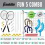 Imagem de Franklin Sports Yard Games Combo Set - Rede de Voleibol/Badminton, Conjunto de Badminton para 2 Jogadores, Voleibol, Conjunto de Enxadas, Disco Voador, Flip Toss