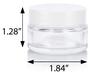 Imagem de Frasco de Vidro JUVITUS 15ml (0,50 oz) com Tampa Branca - Pacote com 24