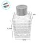 Imagem de Frasco para Aromatizador de Vidro Bucarest  com Tampa Dourada- Transparente - 70ml - 1 unidade - Rizzo