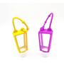 Imagem de Frasco Porta Alcool Gel Frasco Mochila Chaveiro Silicone