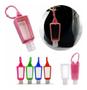 Imagem de Frasco Porta Alcool Gel Frasco Mochila Chaveiro Silicone