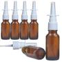 Imagem de Frasco Spray Nasal de Vidro Âmbar VASANA (6 Unidades) - 20ml, Recarregável, Pulverizador Fino