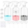 Imagem de Frascos de Spray de Vidro ZENOWICK 480ml (Kit com 3) com Capa de Silicone