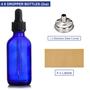 Imagem de Frascos de Vidro Âmbar Escuro AOZITA (60ml) com Conta-Gotas - Pacote com 4