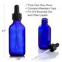 Imagem de Frascos de Vidro Âmbar Escuro AOZITA (60ml) com Conta-Gotas - Pacote com 4