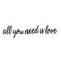 Imagem de Frase All You Need Is Love de Parede Decorativo Mdf Aplique Sala Quarto Casa Letras Palavras