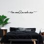 Imagem de Frase de Parede Personalizada Sem amor  eu nada seria Cabeceira de Cama MDF Decorativo Preto Casa Sala Quarto Letterin