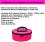 Imagem de Frasqueira Oval Pequena Rosa Necessaire Maquiagem Acessórios