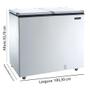 Imagem de Freezer e Refrigerador Horizontal Esmaltec (Dupla Ação) 2 Tampas 325 Litros EFH350