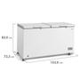 Imagem de Freezer Horizontal 2 portas Branco 508L Midea