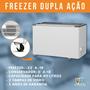 Imagem de Freezer Horizontal Conservador Dupla Ação HCED411 Refrigerador Porta De Vidro 411 Litros Fricon