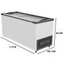 Imagem de Freezer Horizontal NF55 Branco Metalfrio Refrigerador Com Tampa De Vidro 220 V