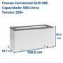 Imagem de Freezer Horizontal Porta de Vidro GHD 500LTS Gelopar