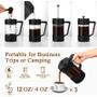 Imagem de French Press Coffee & Tea Maker , Espessado Borosilicate Glass Coffee Press Rust Free And Dishwasher Safe,Black Potes de Café