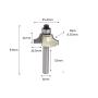 Imagem de Fresa Chanfro 45 Graus Com rolamento 6mm X 5/16 (8mm) Widea