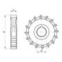 Imagem de Fresa Circular, Corte 3 Lados - 63x6x22x16 - DIN 885 BH - 1202