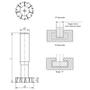 Imagem de Fresa para Rasgo em T - Med. 36,0 x 16,0mm - Haste Cilíndrica, Dentes Cruzados,  DIN 851 AA N - Aço HSS (M2) - Cód. 1601 - INDAÇO