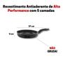 Imagem de Frigideira  20cm Preta  Alumi-Aço Linha Premium J4TECH Alumínio Antiaderente Teflon Ultra Resistente 