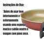 Imagem de Frigideira 24cm Cereja com Dourado Alumi-Aço Linha Premium J4TECH Alumínio Antiaderente Teflon Ultra Resistente 