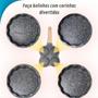 Imagem de Frigideira 4 Divisórias Antiaderente Cabo Madeira Funcional
